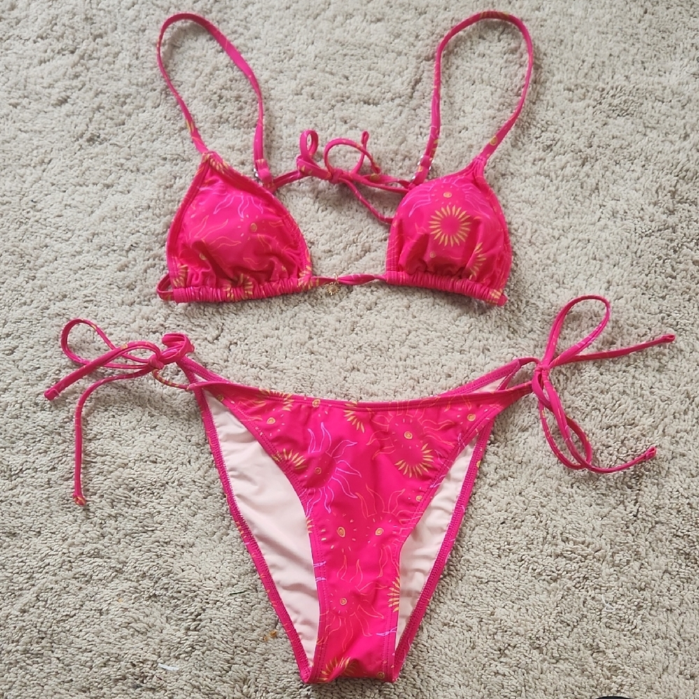 Pink Floral Bikini Set